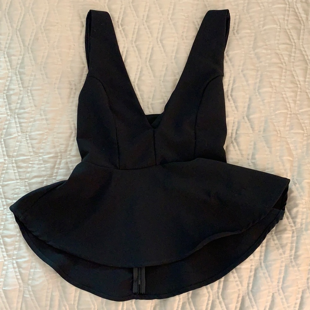 Open Back Peplum Top